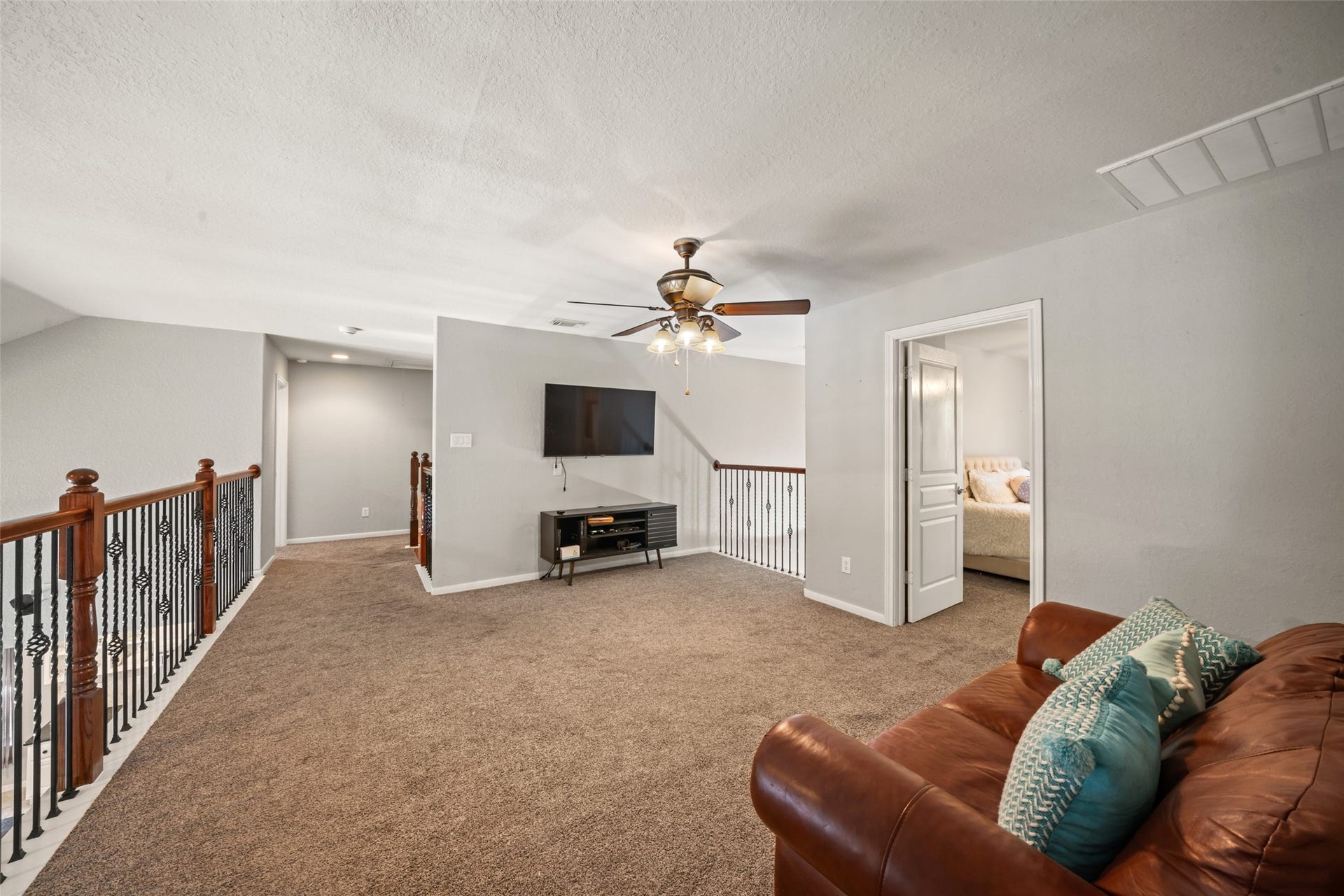 Another view highlighting the upstairs living space.