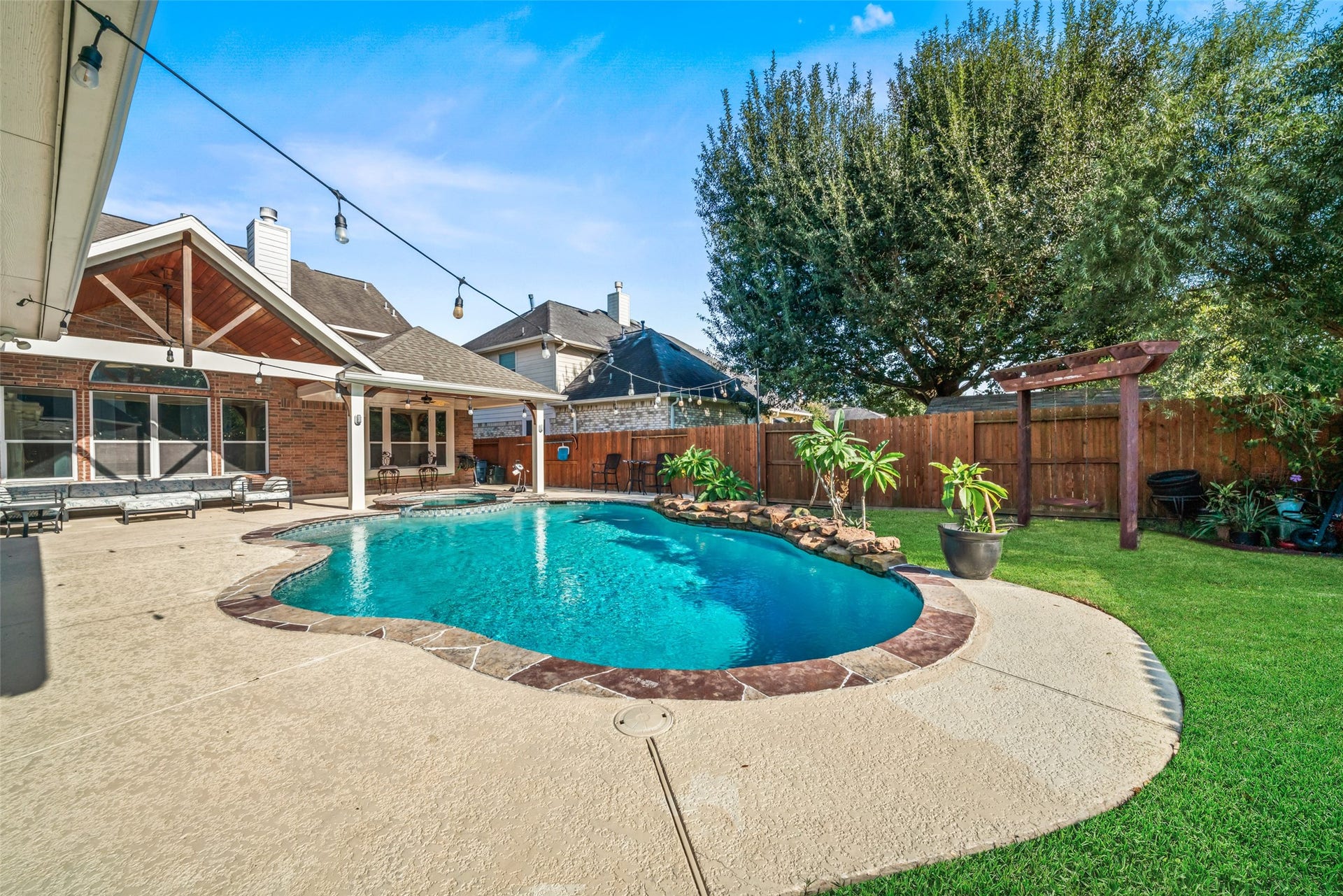 There is plenty of poolside space to simply relax and sun bathe.