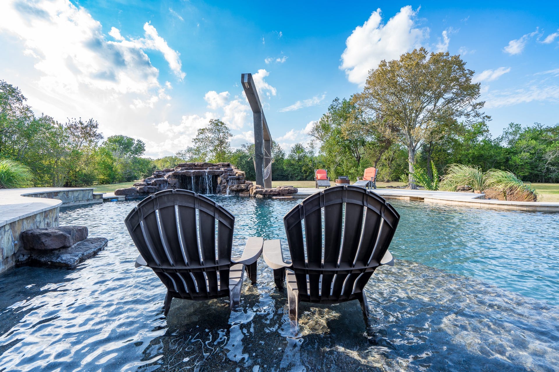 Imagine watching sunsets in the evening and only getting your feet wet on the tanning ledge.