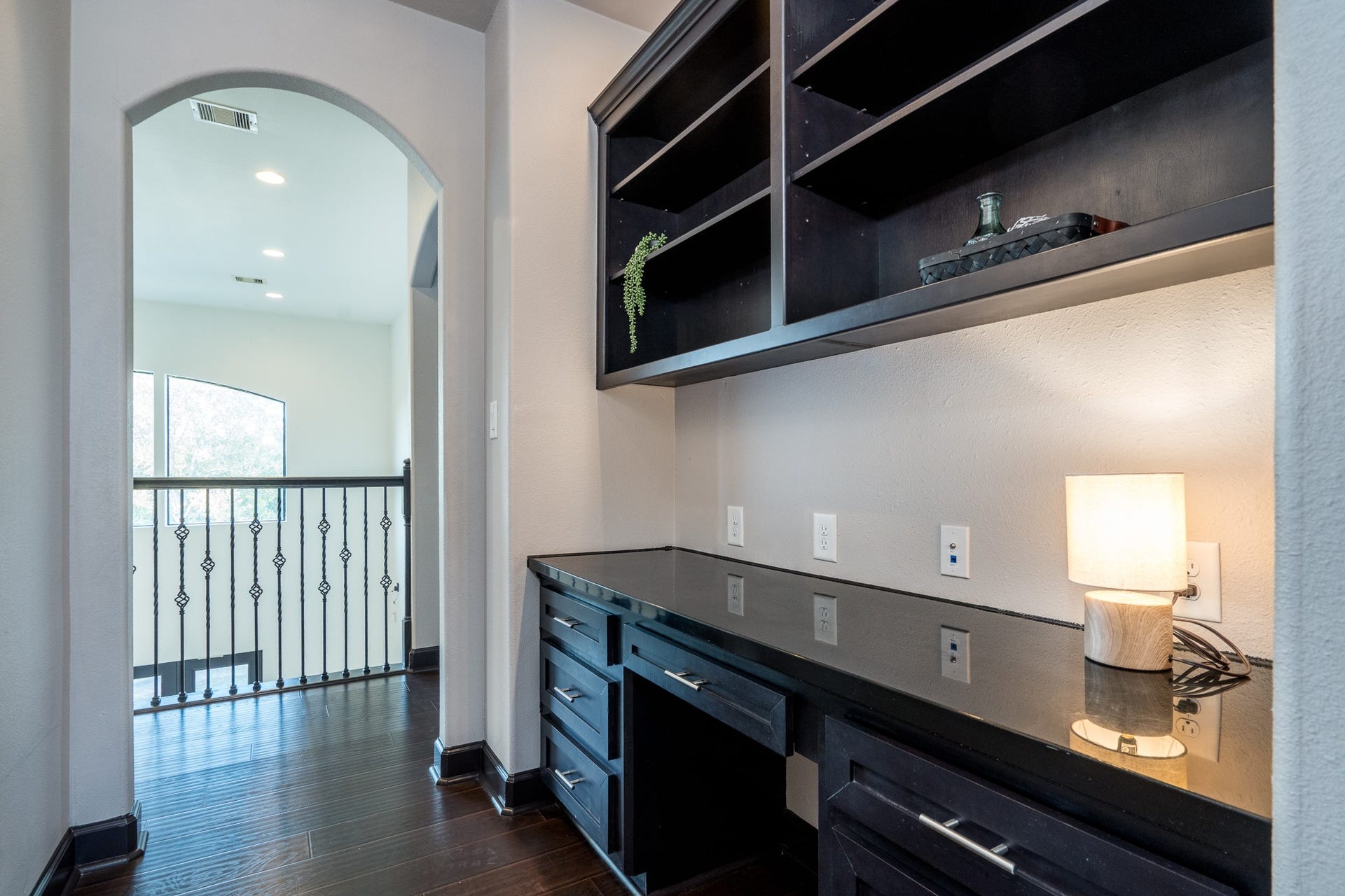 Another custom touch - the desk / storage area near the bedrooms.