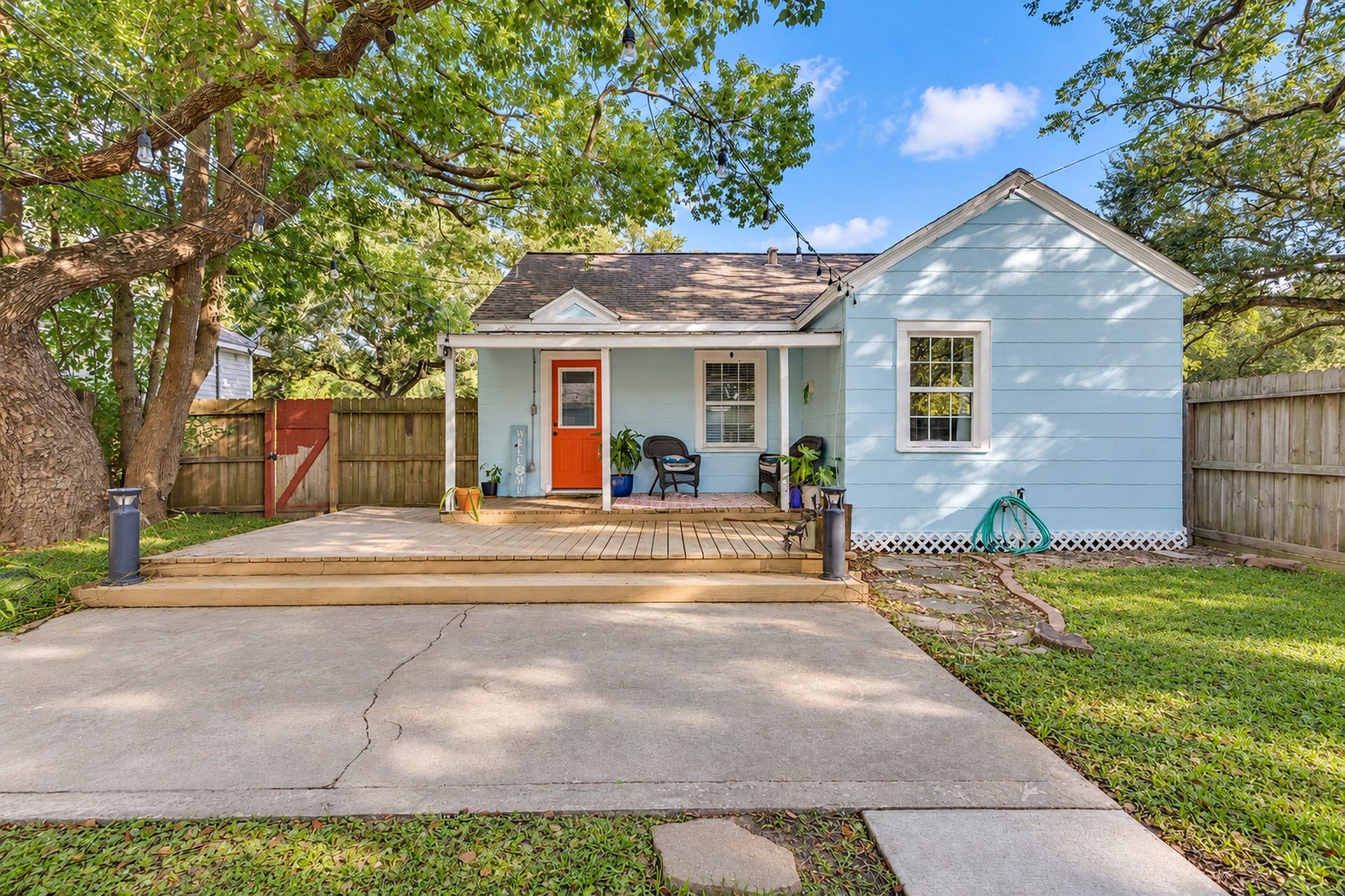 801 18th Avenue N, Texas City, TX 77590 Outdoor space is a standout feature of this charming home! The covered porch, paved area, and fenced backyard offer flexibility for entertaining, outdoor furniture, and enjoying time outside.