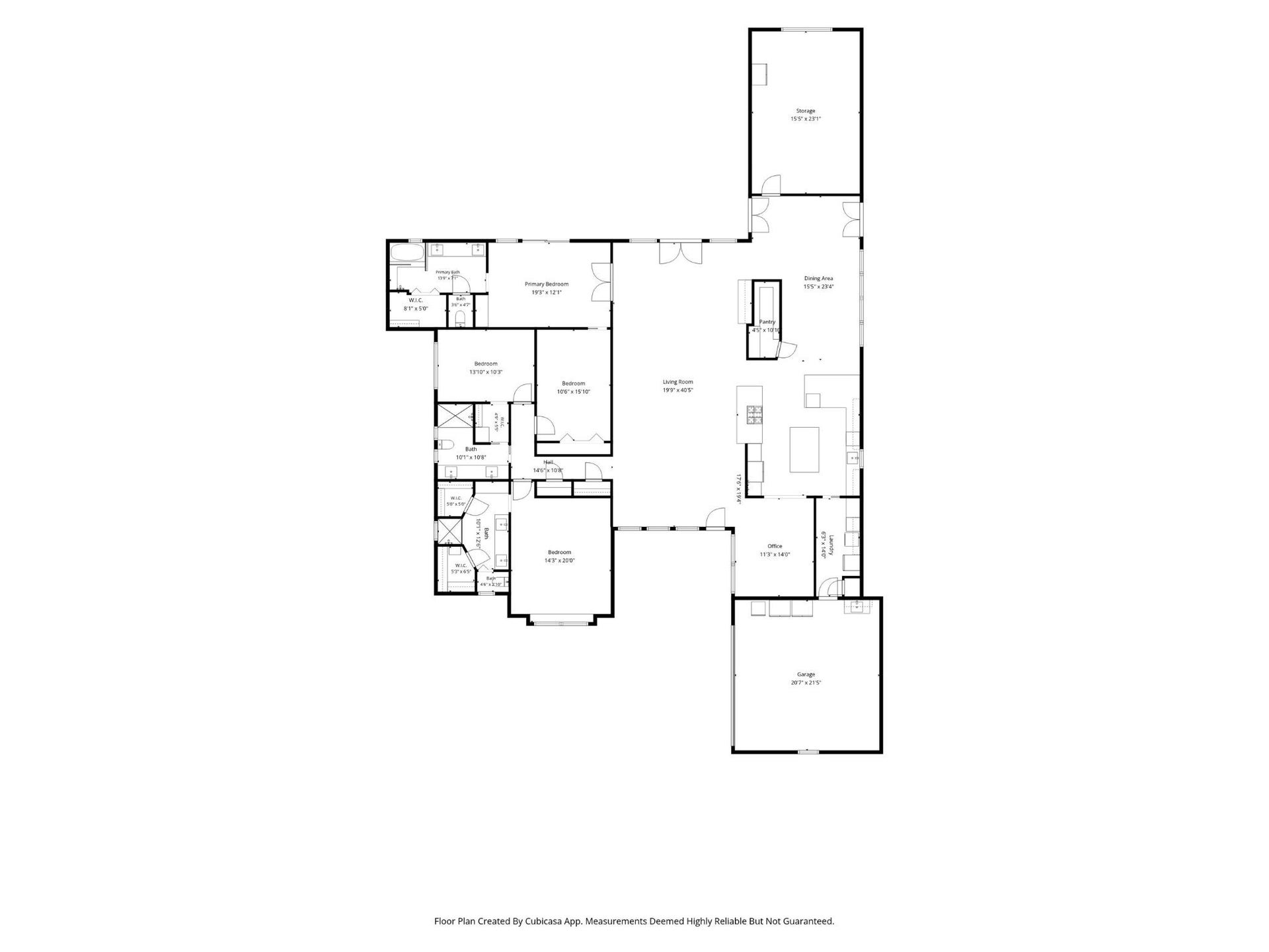 1718 Laurel Springs Lane, Kingwood, TX 77339 The floor plan provides an overview of the home's layout, including two primary suites, a third bedroom, multiple flexible living areas, and a dedicated indoor workshop. The arrangement offers versatility for a variety of living needs.