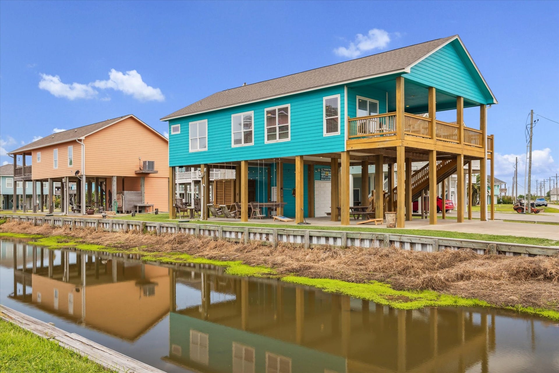 923 Tidelands Drive, Crystal Beach, TX 77650 Located on the slough, which may qualify for a discount on your home insurance. Make sure to look out for all the turtles!