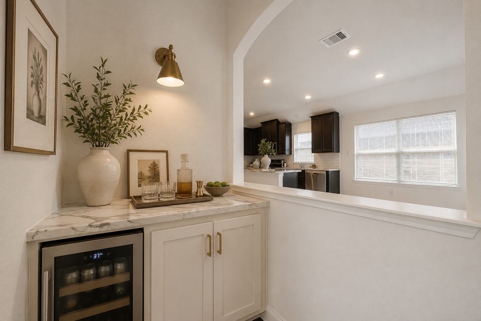 11223 Victoria Hollow Trace, Richmond, TX 77406 Flex Space - Virtually Staged as a beverage/coffee or tea station