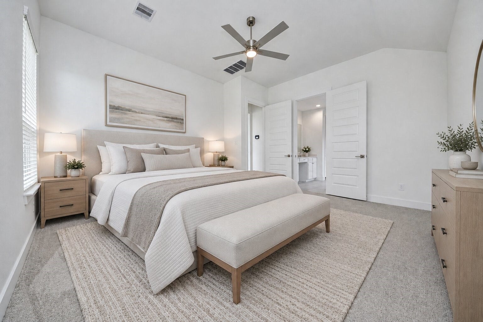 5906 Fox Peak Lane, Richmond, TX 77469 Virtually Staged - Primary Bedroom. Sample photo of completed home with similar floor plan. Actual colors and selections may vary.