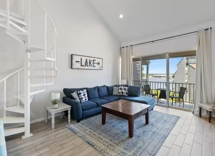 12500 Building D UNIT 335 Melville Drive, #335, Montgomery, TX 77356 Stylishly furnished living room is open and spacious