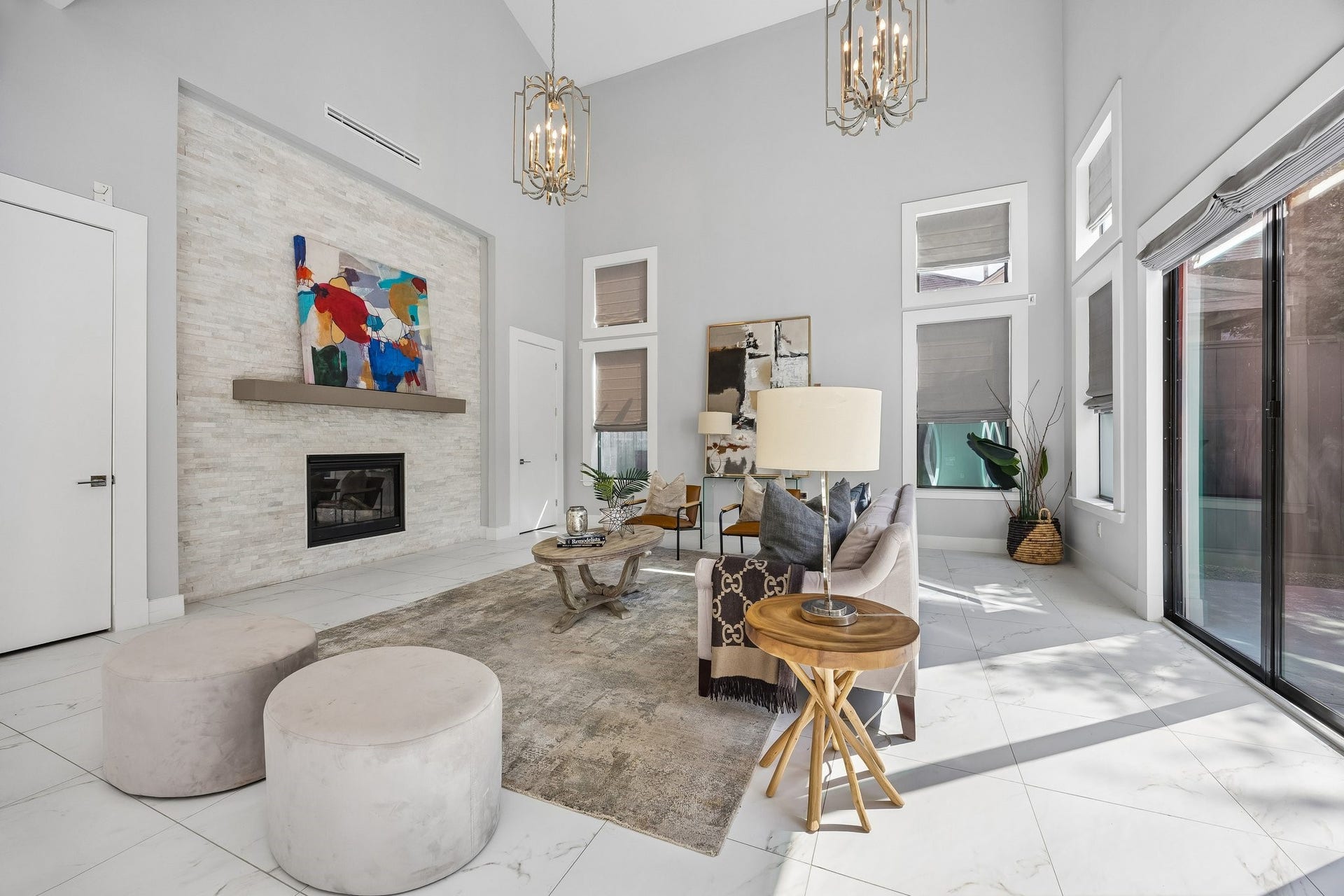1959 Portsmouth Street, Houston, TX 77098 Soaring ceilings make this living room the epicenter of this exquisite home.