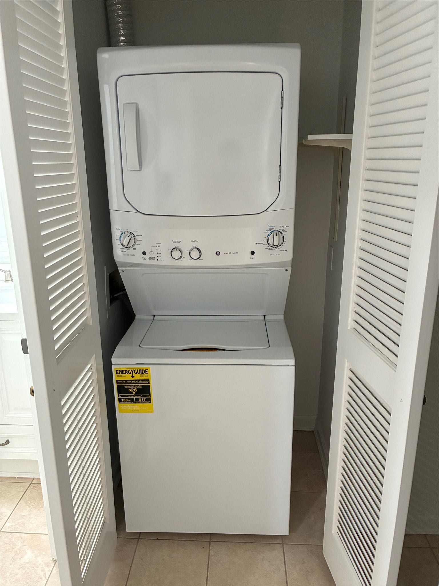 stacked washer/dryer