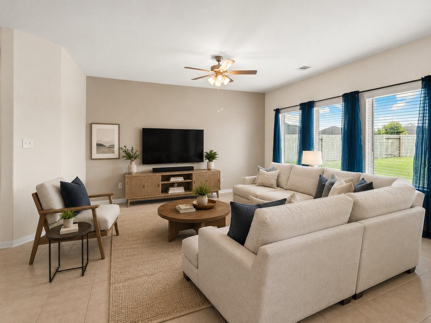 1503 Barras Street, Alvin, TX 77511 *virtually staged & painted* Another view of the living area with plenty of natural light.