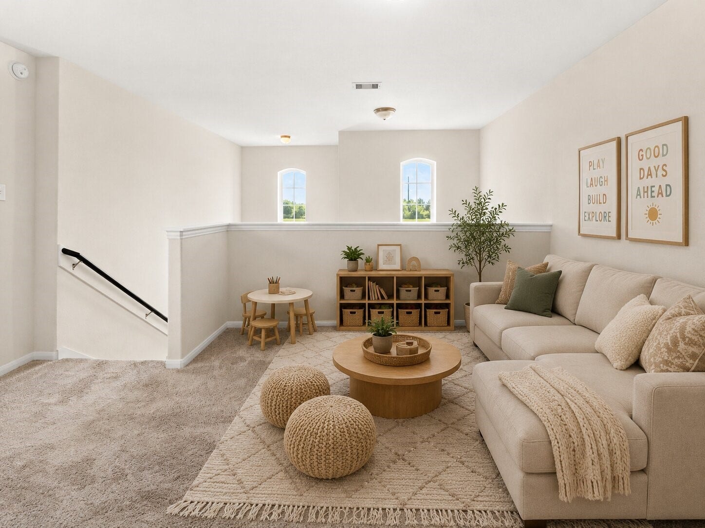 1503 Barras Street, Alvin, TX 77511 *virtually staged* The open upstairs flex space is ideal for games, toys, or a second living area.