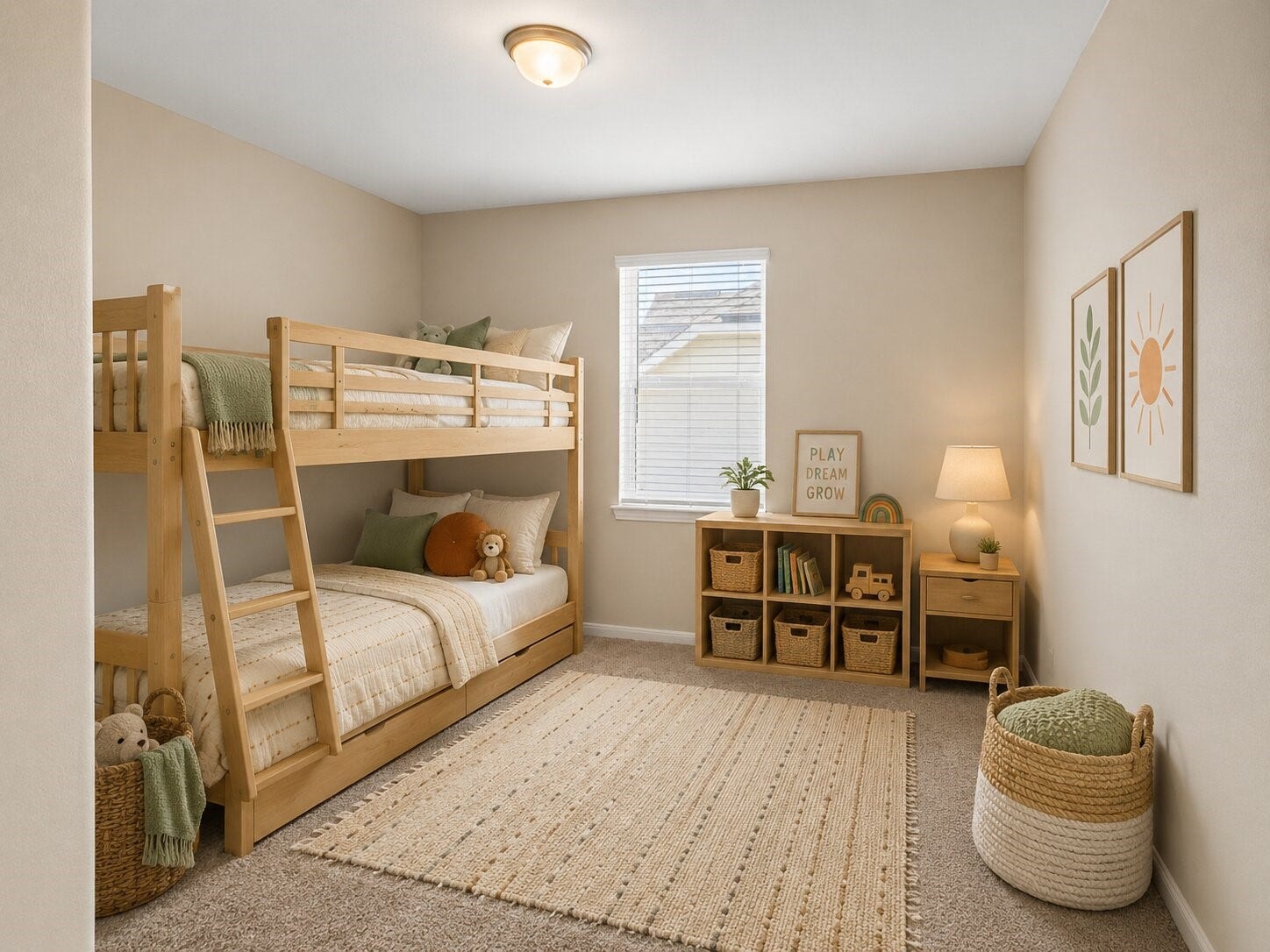 1503 Barras Street, Alvin, TX 77511 *virtually staged* A peaceful secondary bedroom with enough room for furniture without feeling crowded.