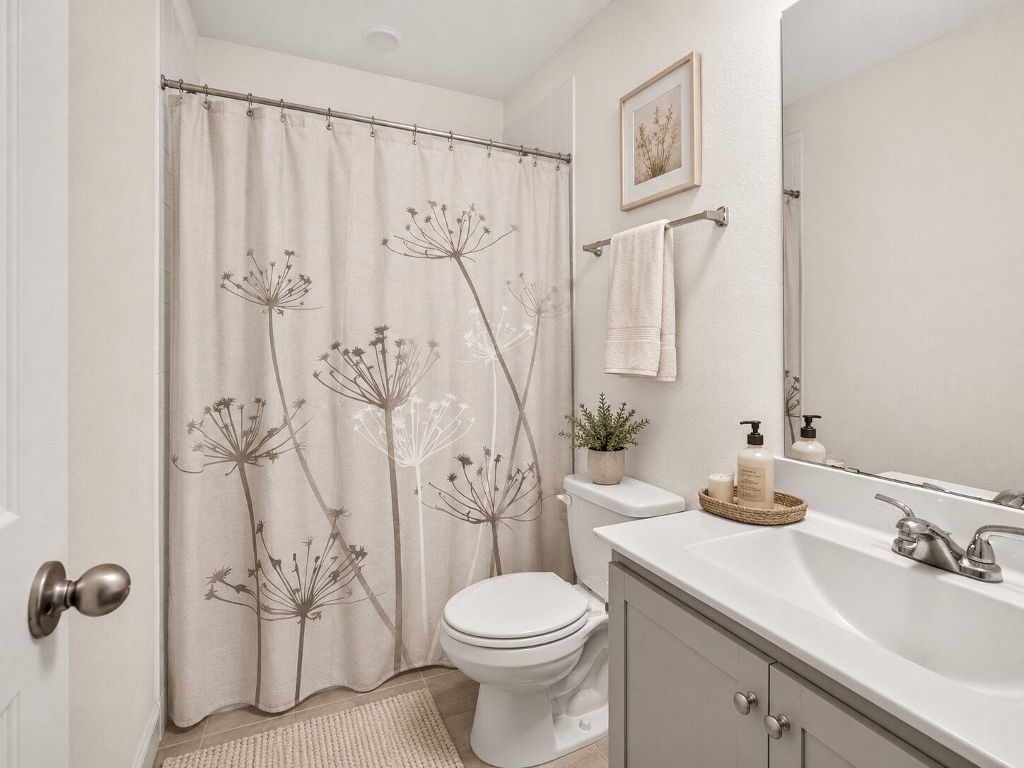 1503 Barras Street, Alvin, TX 77511 *virtually staged* The upstairs guest bathroom serves the secondary bedrooms and includes a tub and shower combination.