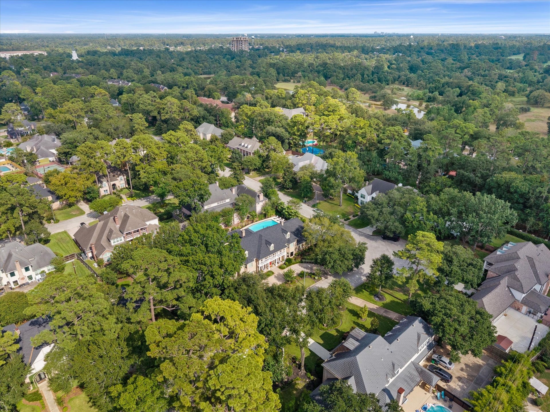 15902 Cumbria Drive, Spring, TX 77379 Champion Forest from the air. Tree canopy in every direction.
