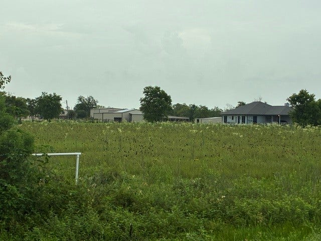 View from the corner of the property,