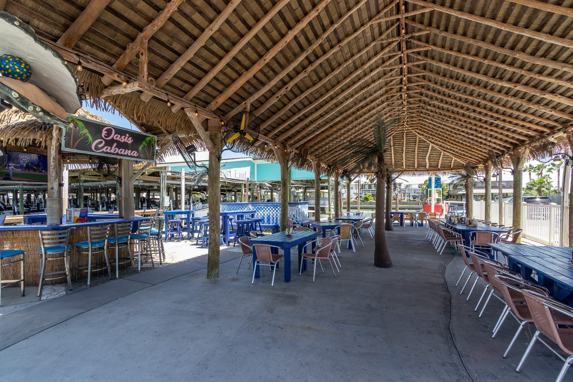 4030 Panola Drive, Galveston, TX 77554 Outside Oasis Bar at West End Marina in Sea Isle