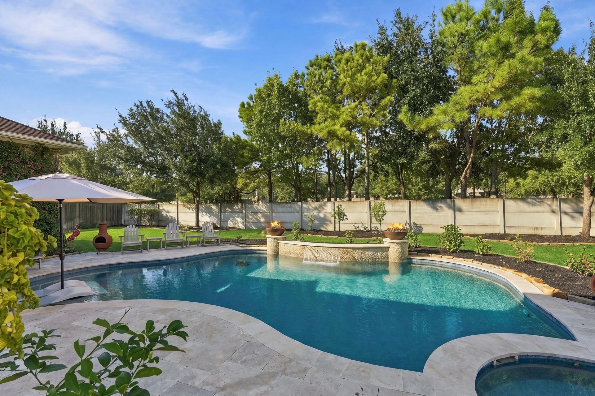 13714 Arcott Bend Drive, Tomball, TX 77377 Ultimate privacy! No rear neighbors and tons of mature trees providing coverage.