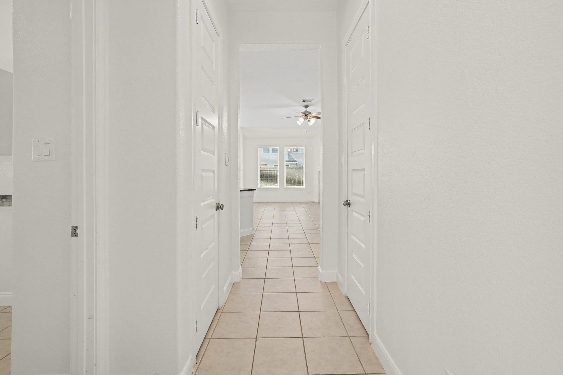 Tile flooring in main areas