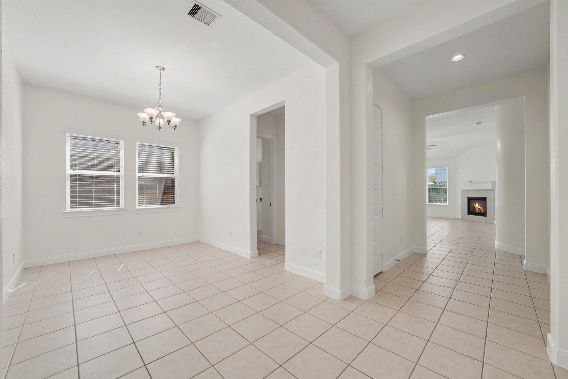 View of the formal dining room with access to the main living and kitchen