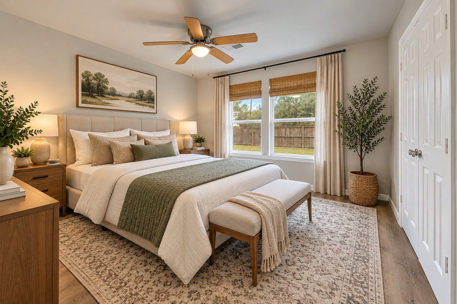 Unit A Bedroom - Virtually Staged