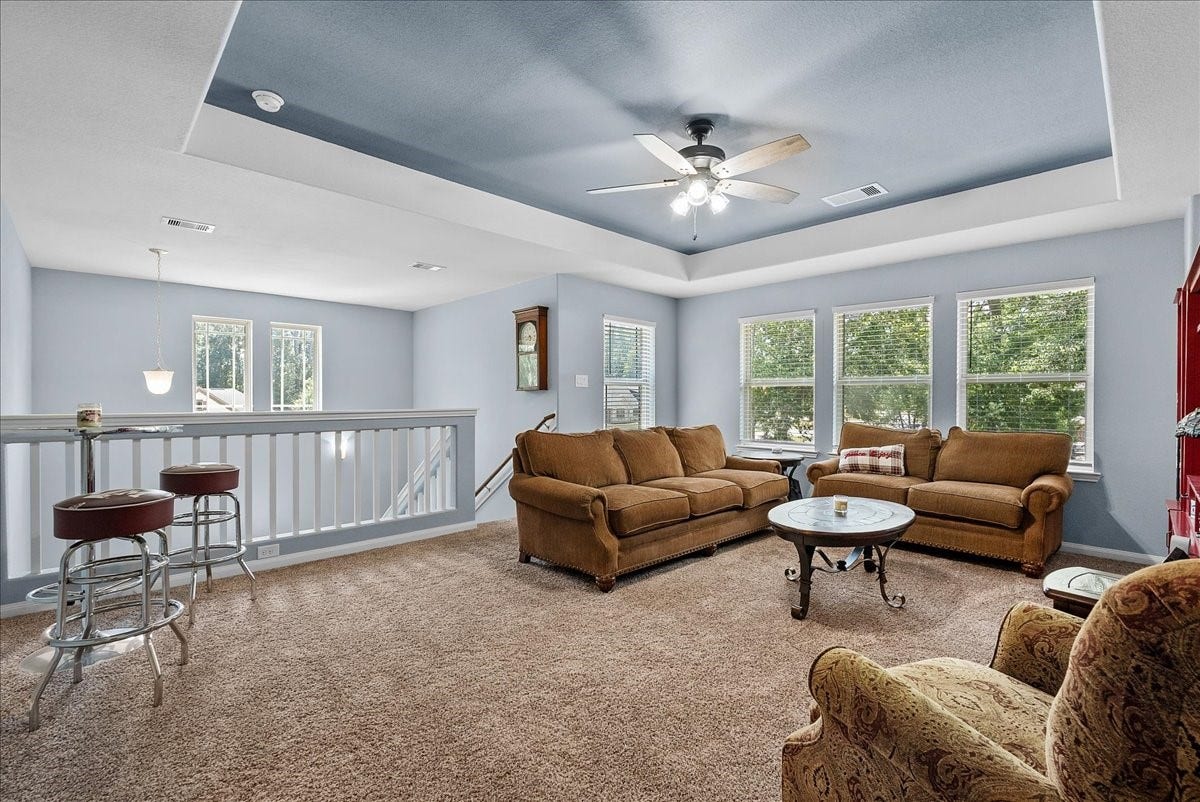 28619 Riverside Crest Lane, Huffman, TX 77336 Head upstairs to a generous game room offering flexible space for movie nights, playtime, hobbies or entertaining.