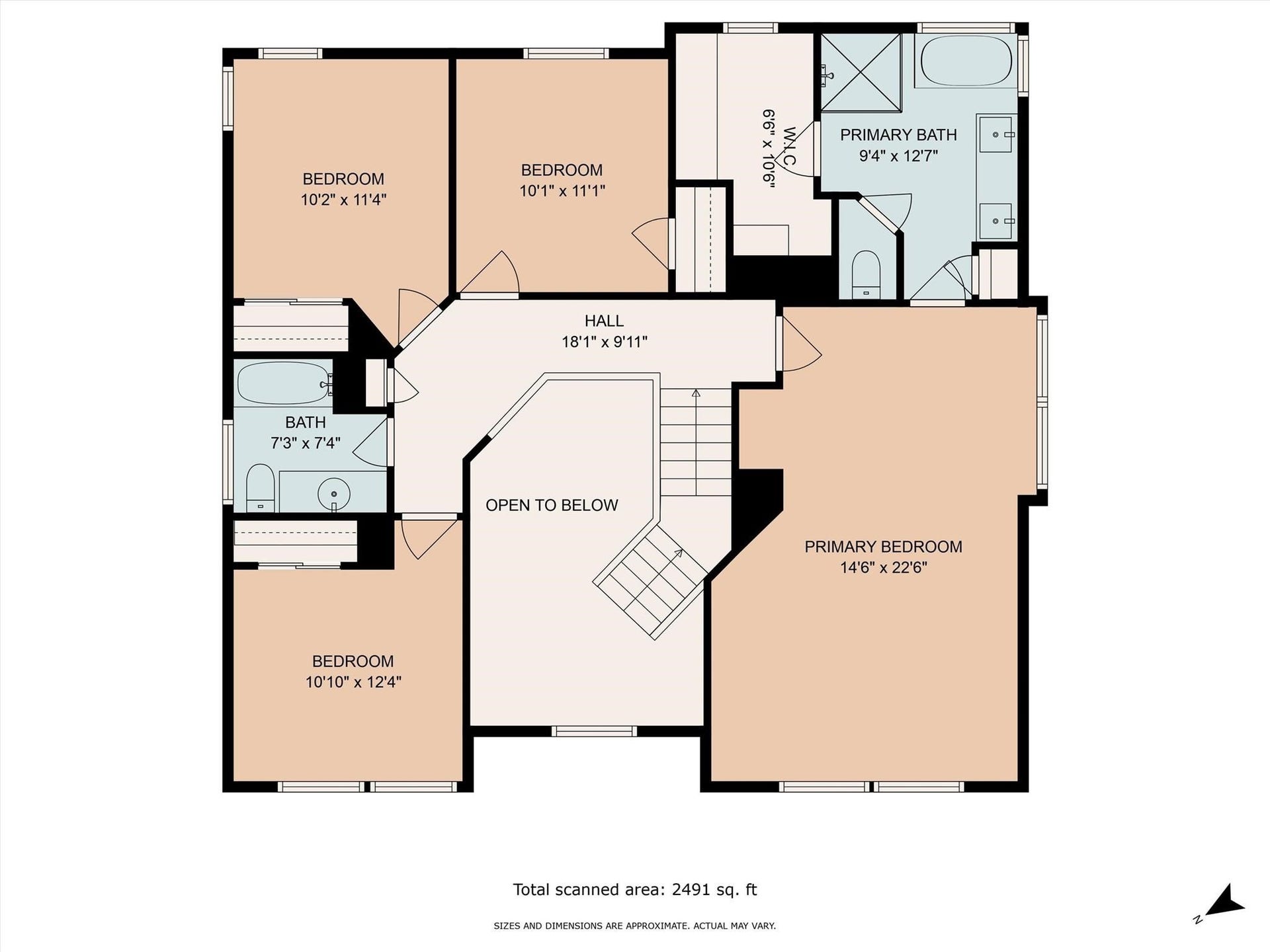 7 S Acacia Park Circle, The Woodlands, TX 77382 Floorplan second floor