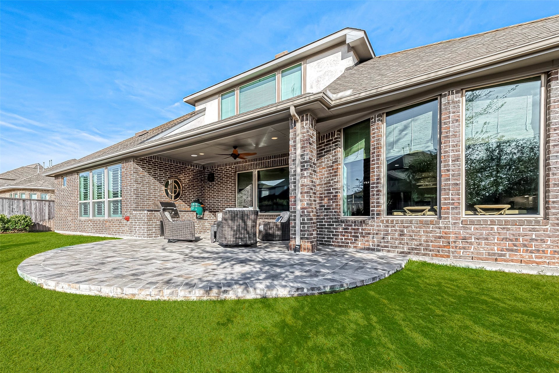 30 Argosy Bend Place, Tomball, TX 77375 Alternate view of covered back patio and extension.