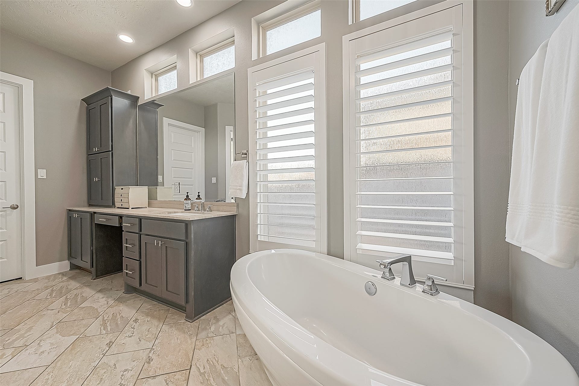 30 Argosy Bend Place, Tomball, TX 77375 Alternate view of the primary bath and door to one of the walk-in closets.