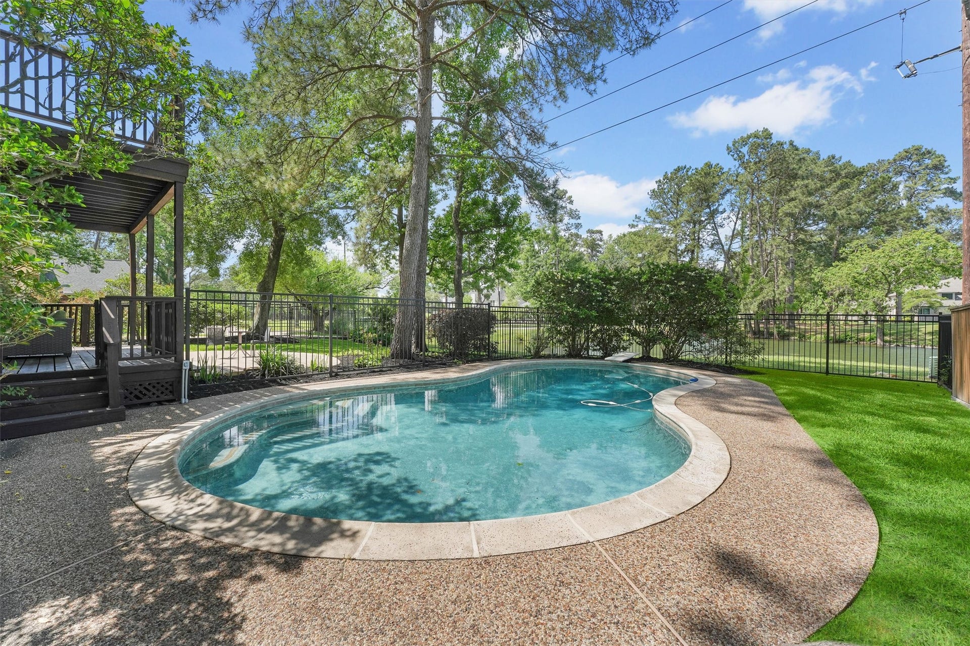 2023 Forest Garden Drive, Kingwood, TX 77345 Totally fenced pool area.