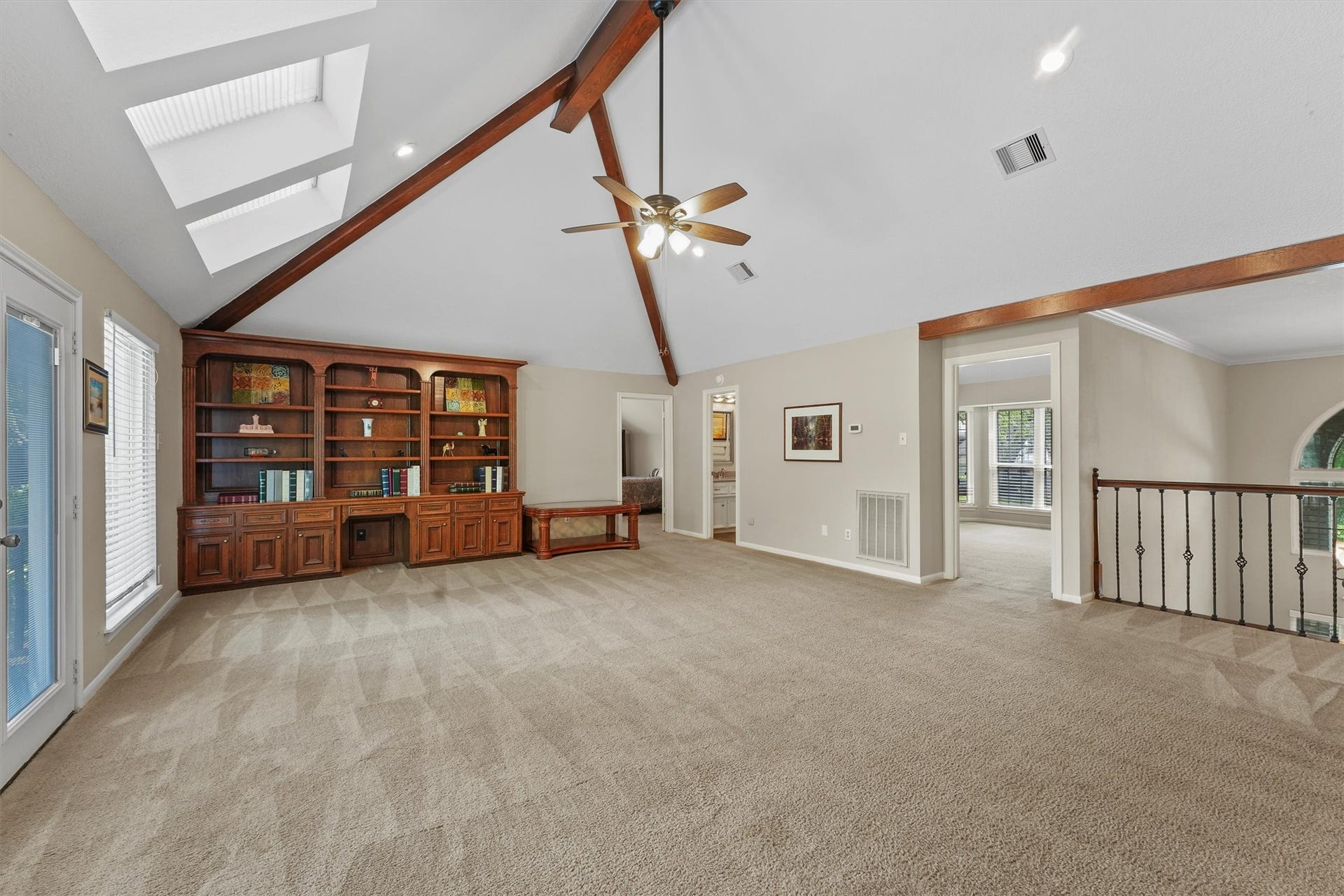 2023 Forest Garden Drive, Kingwood, TX 77345 Huge second floor game room with built-ins.