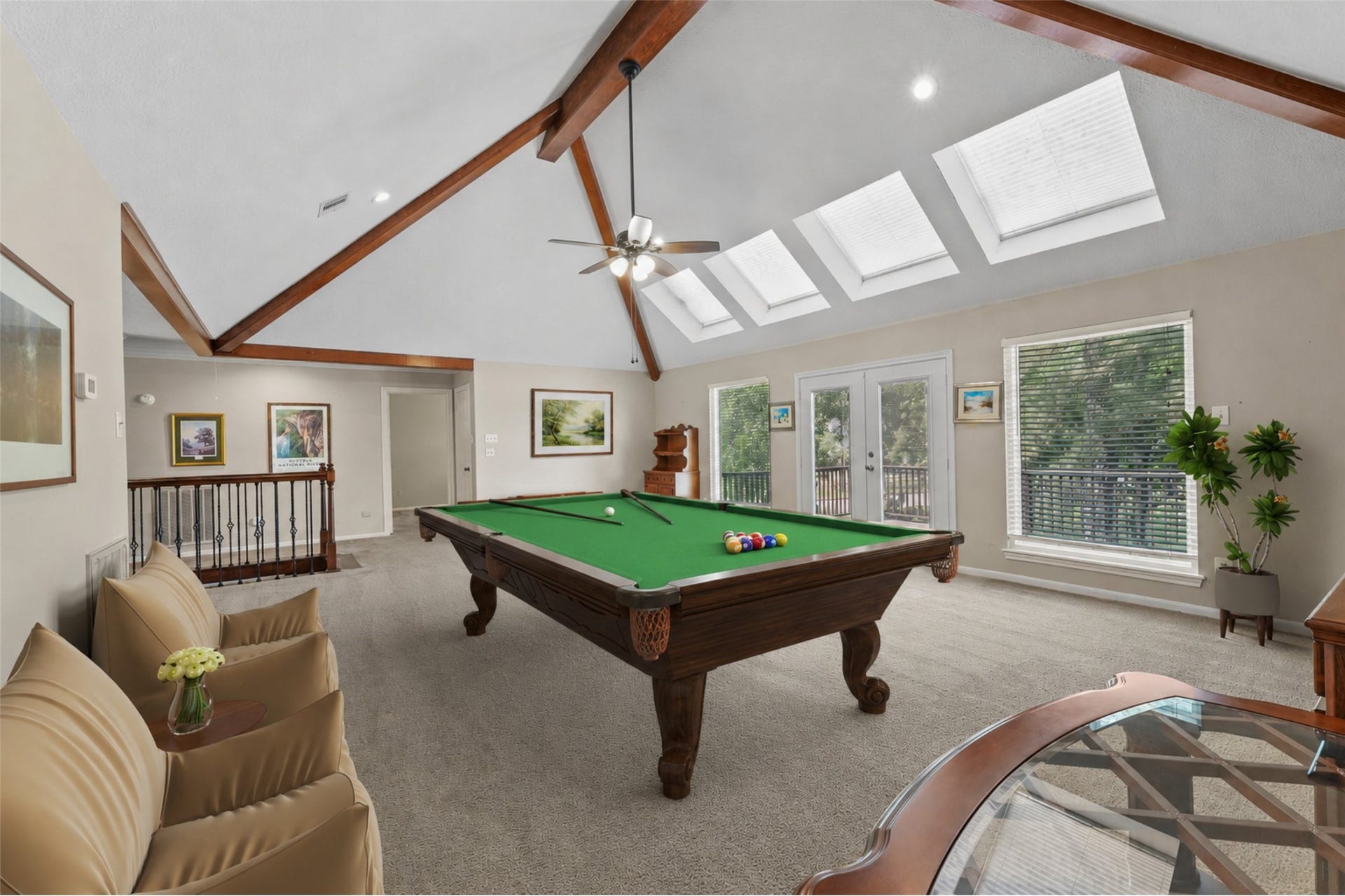 2023 Forest Garden Drive, Kingwood, TX 77345 Gameroom virtually staged.