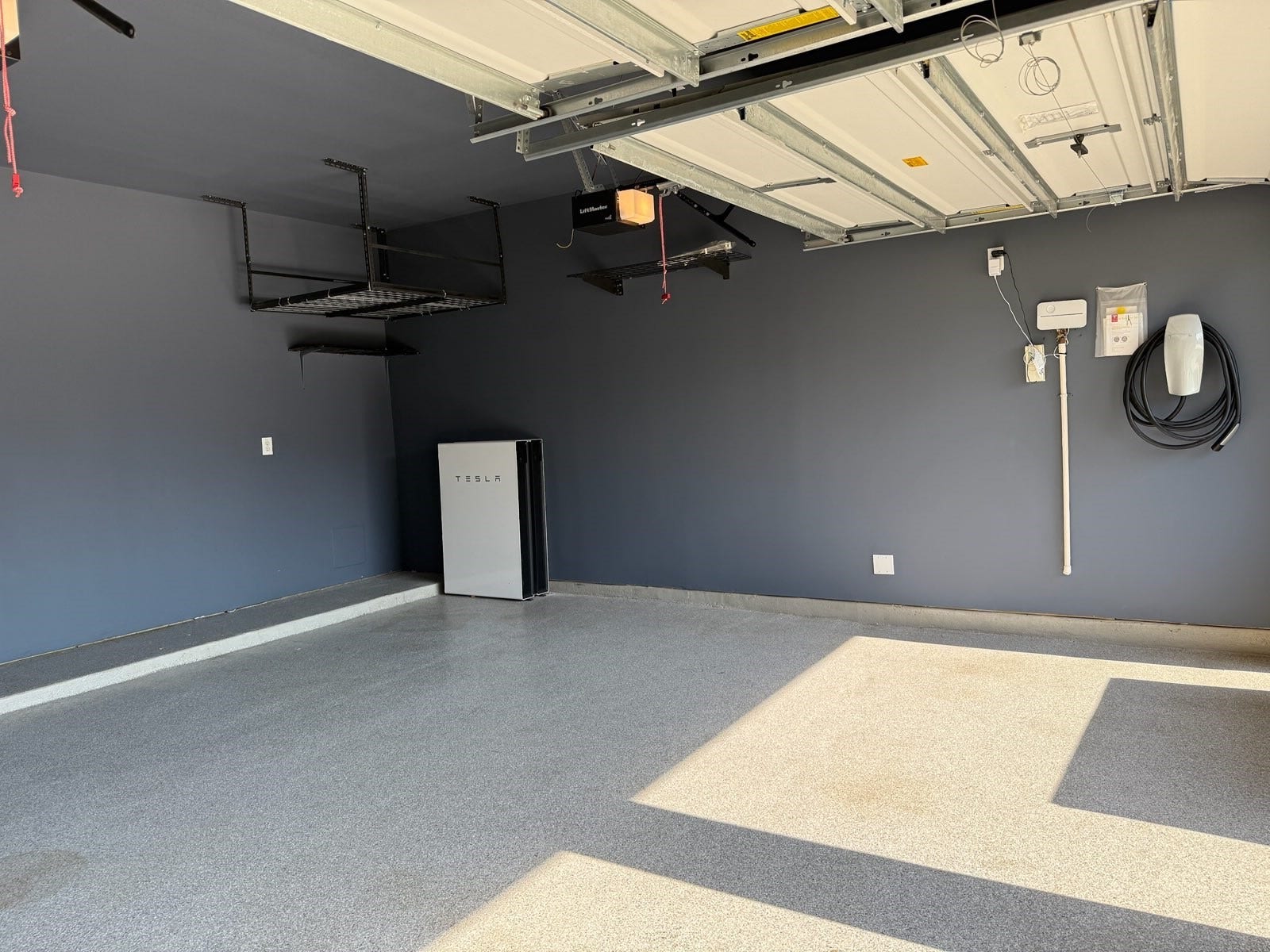 2811 Afton Drive, Pearland, TX 77581 Sleek garage with durable epoxy flooring.