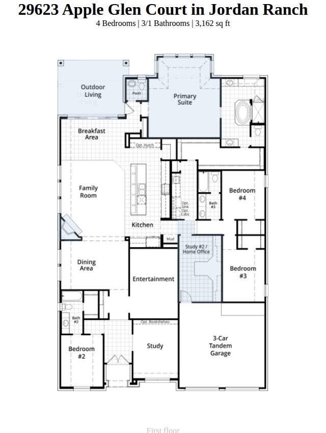 29623 Apple Glen Court, Fulshear, TX 77423 Spec Floorplan