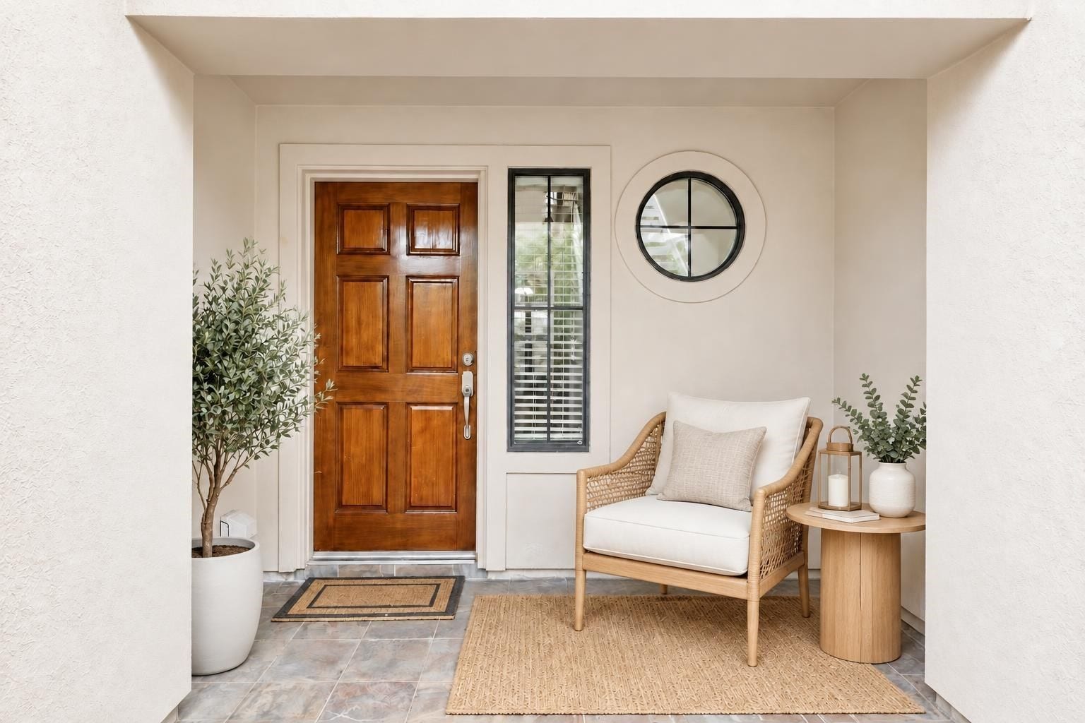 2604 Chenevert Street, Houston, TX 77004 The front porch of the home has space for decorations or seating - Virtually staged