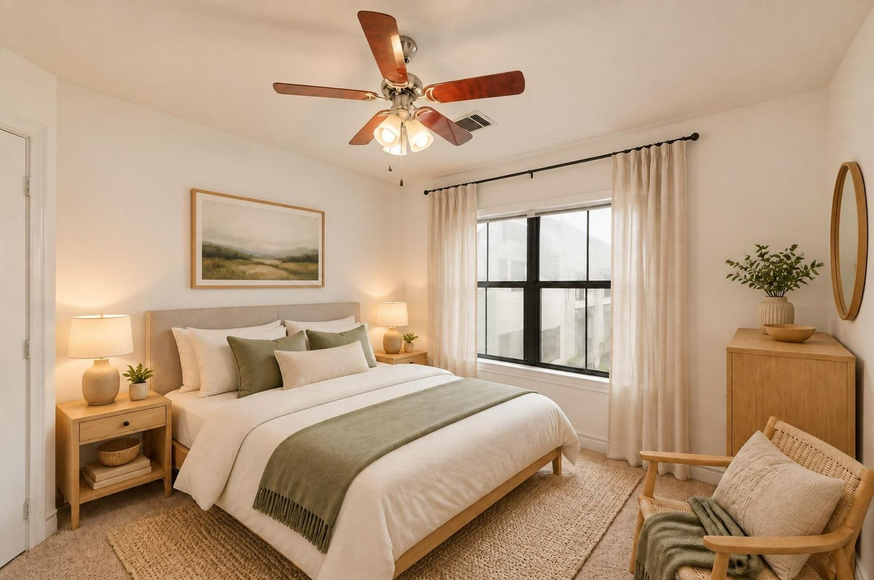 2604 Chenevert Street, Houston, TX 77004 The third floor secondary bedroom is well sized and has an en-suite bath - Virtually staged