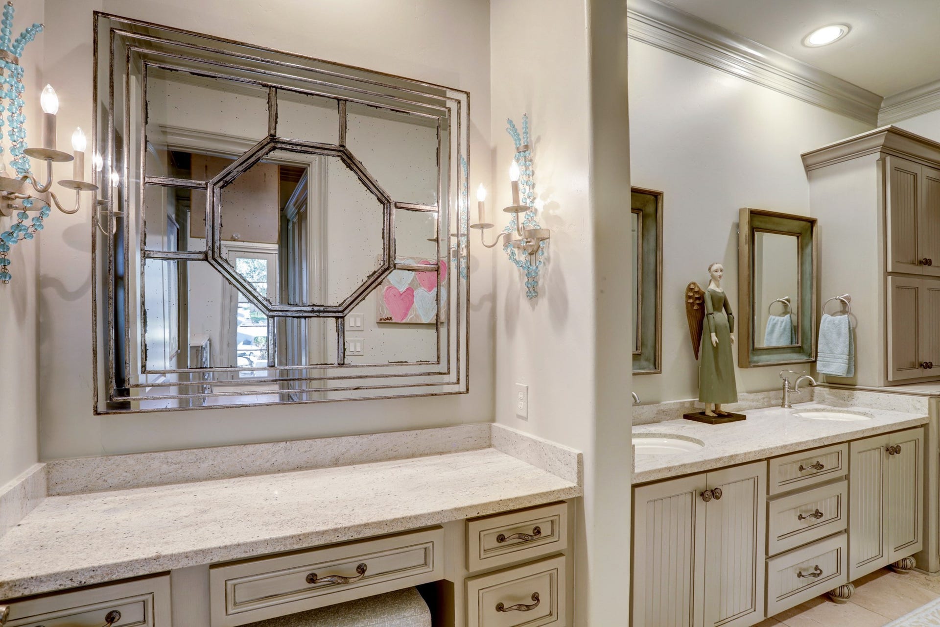 36 Saddlebrook Court, Tomball, TX 77375 Pool house bath featuring ample storage and oversized vanities for added convenience.
