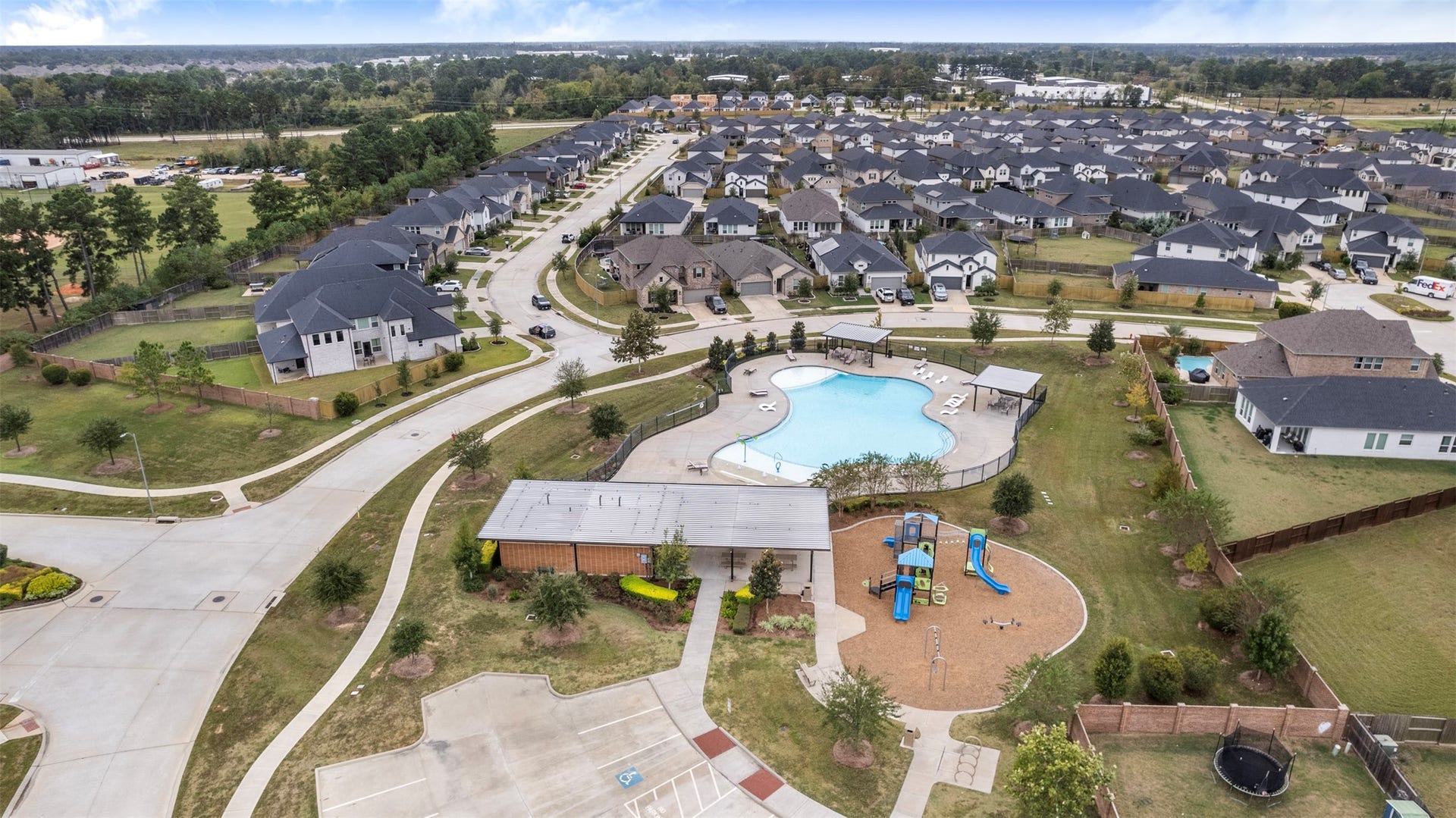 22107 Palo Dura Lane, Tomball, TX 77375 Aerial view of community.