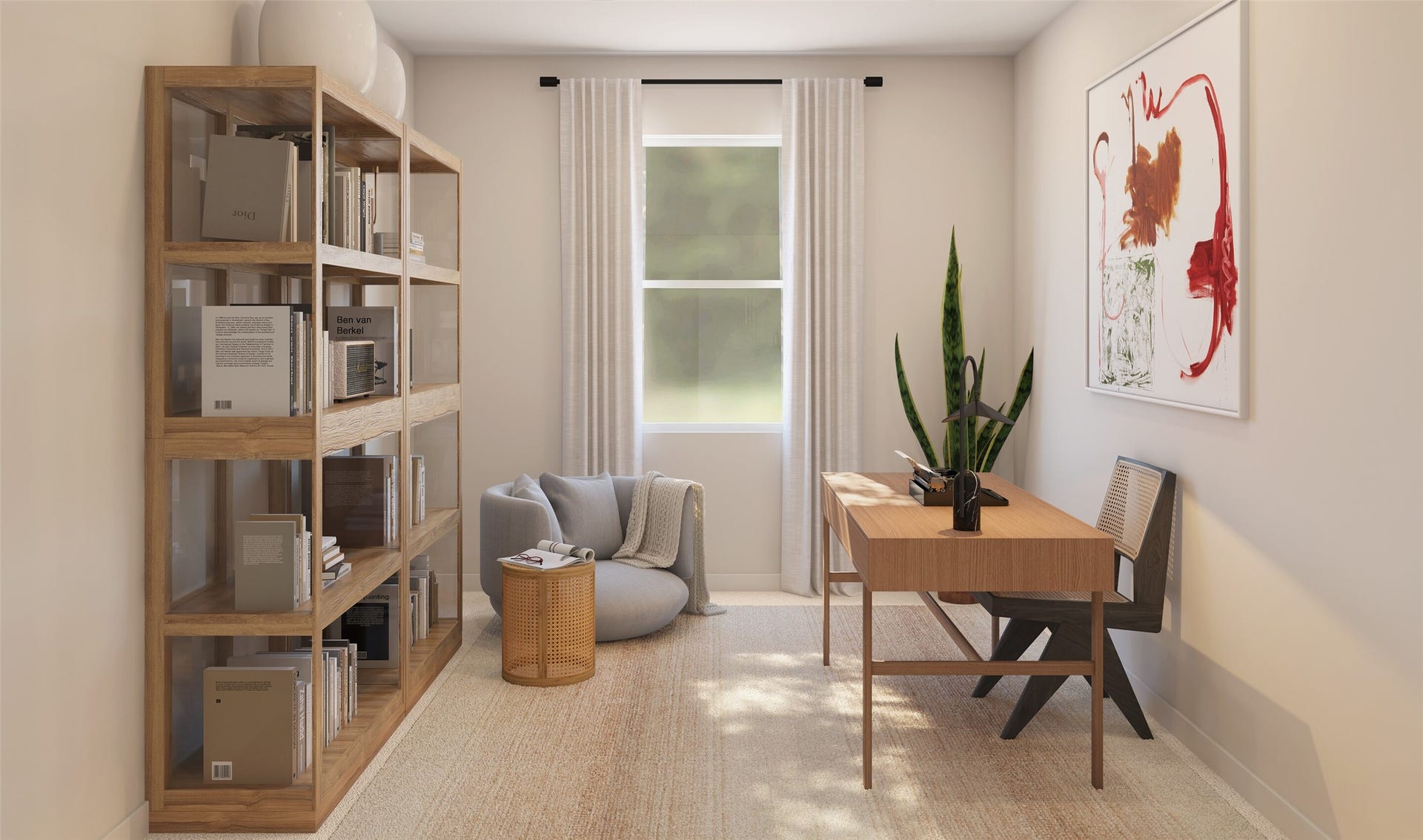 Convenient home office (*Artist rendering used for illustration purposes only. Colors/finishes may differ from the ones currently selected in the home.)