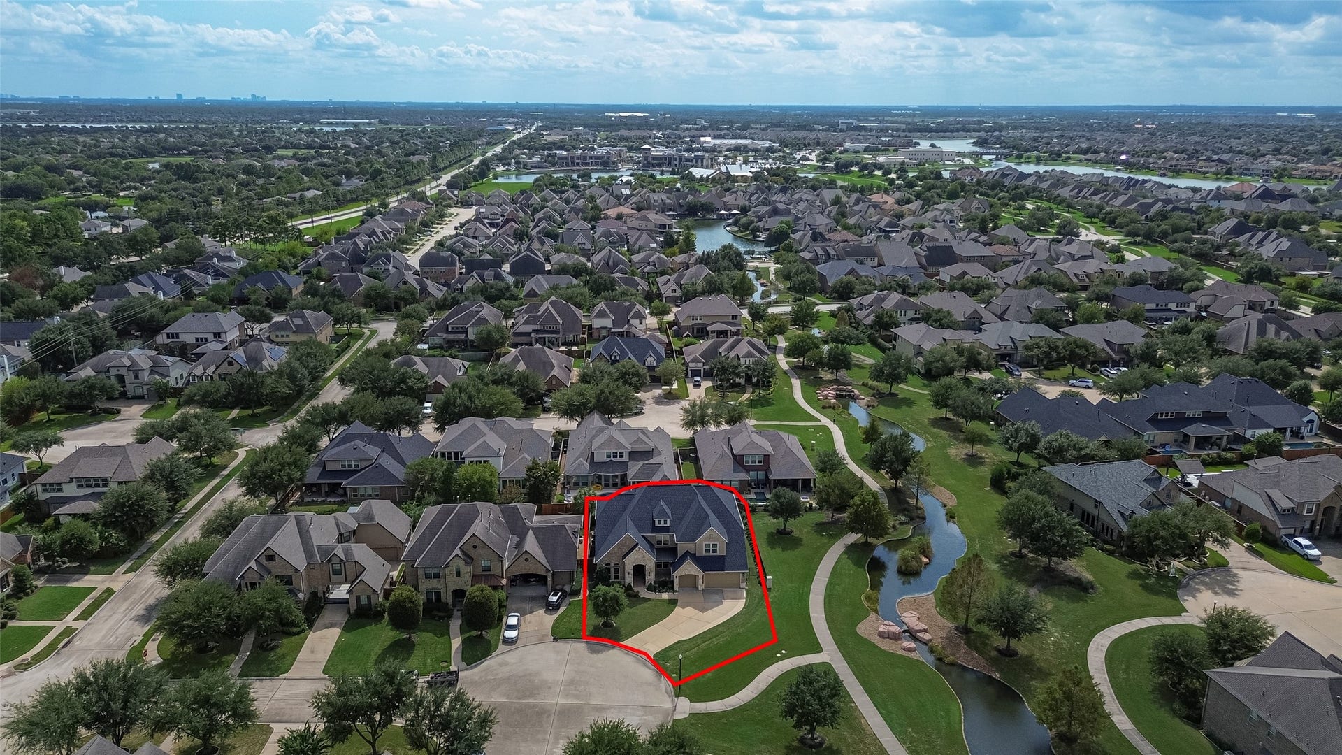 17811 Riata Prairie Lane, Cypress, TX 77433 Aerial of Home/Towne Lake