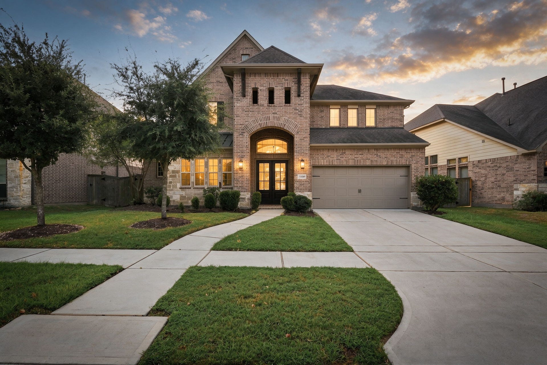 30719 Barred Owl Way, Fulshear, TX 77423 Welcome home to this stately two-story elevation. That is complemented by mature landscaping, manicured lawn, and a welcoming walkway.
