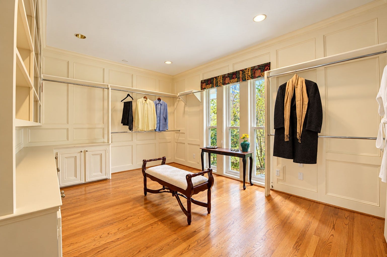 Another view of the primary closet.