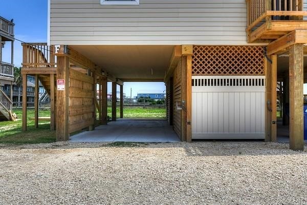 Carport, storage