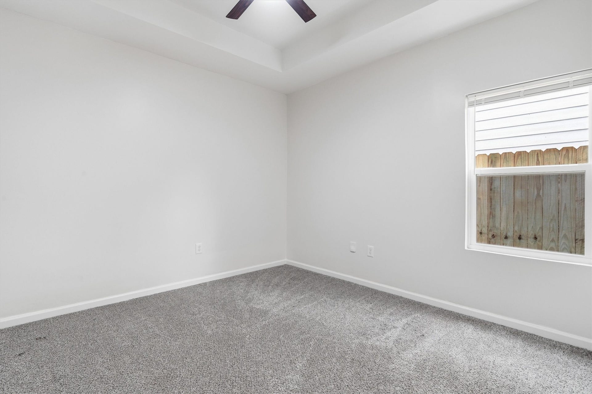 6109 Woodrow Street, Texas City, TX 77591 Third bedroom, fresh carpet and modern ceiling fan