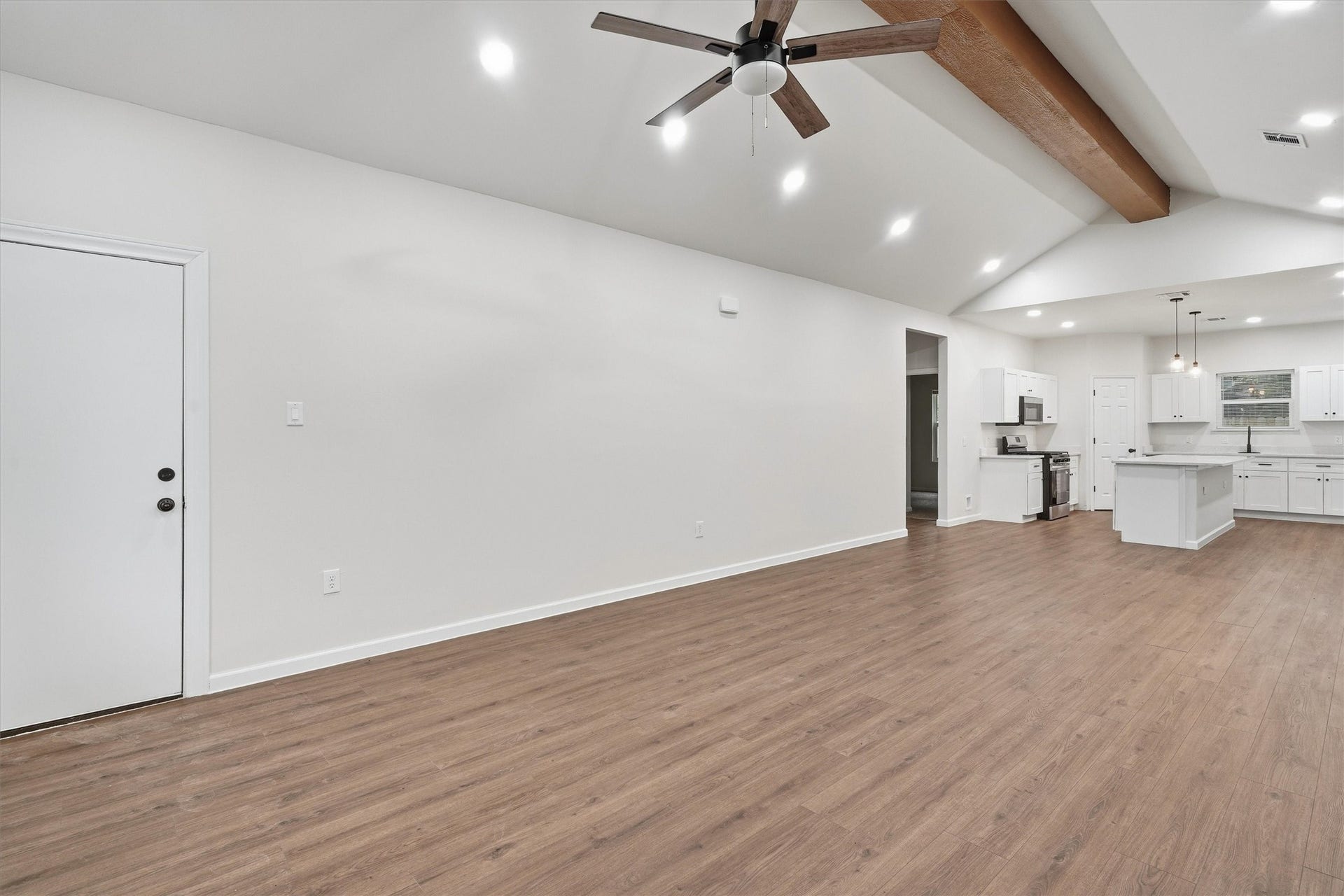 6109 Woodrow Street, Texas City, TX 77591 Living room area with modern flooring, open concept