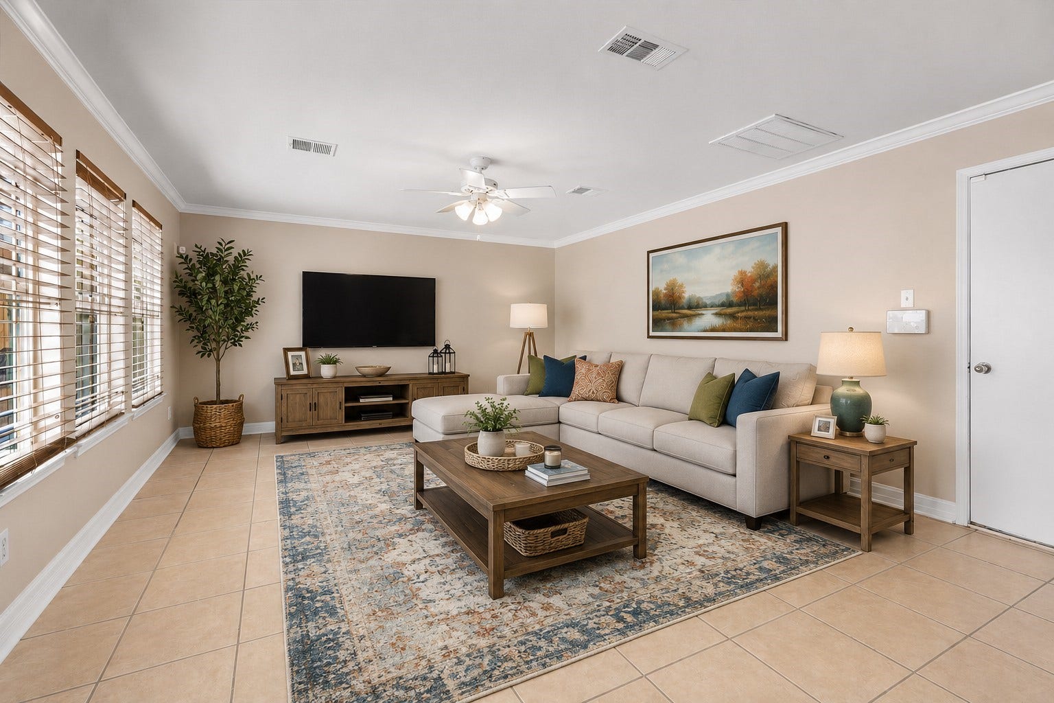 5918 Stirring Winds Lane, Houston, TX 77086 Virtually staged to show the room as a family room.