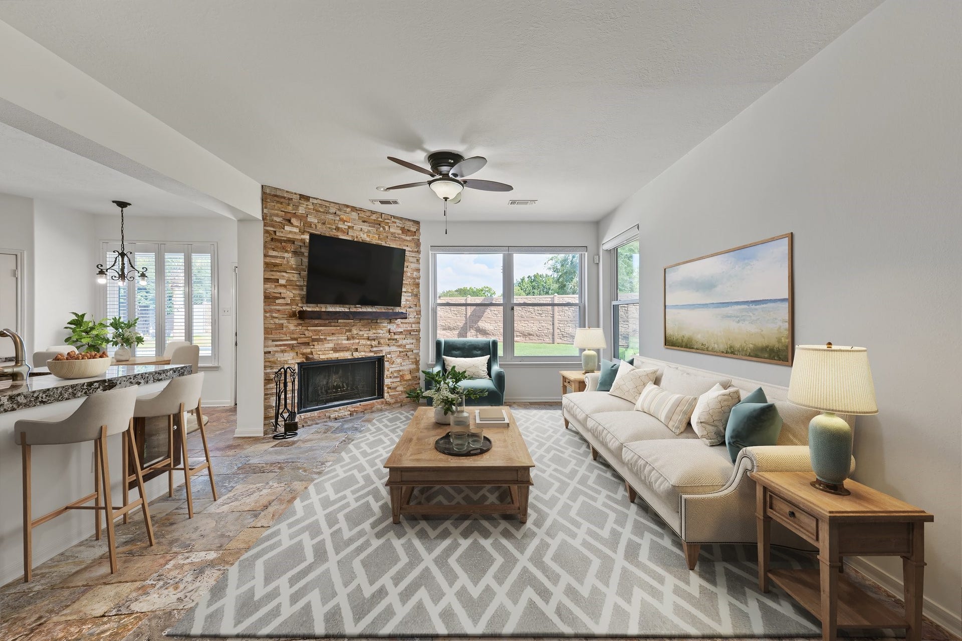 Digitally stage for reference. Here's what it could look like, only with your own furnishings. This is where you make your house your home.