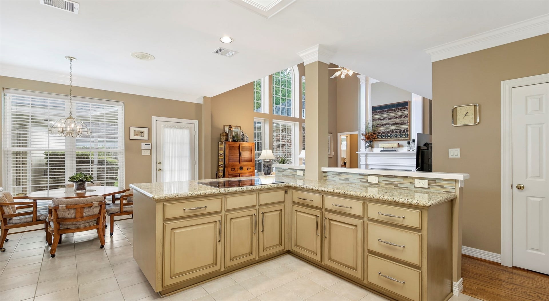 1414 Forest Bend, Sugar Land, TX 77479 View from the kitchen showcasing the open concept living.