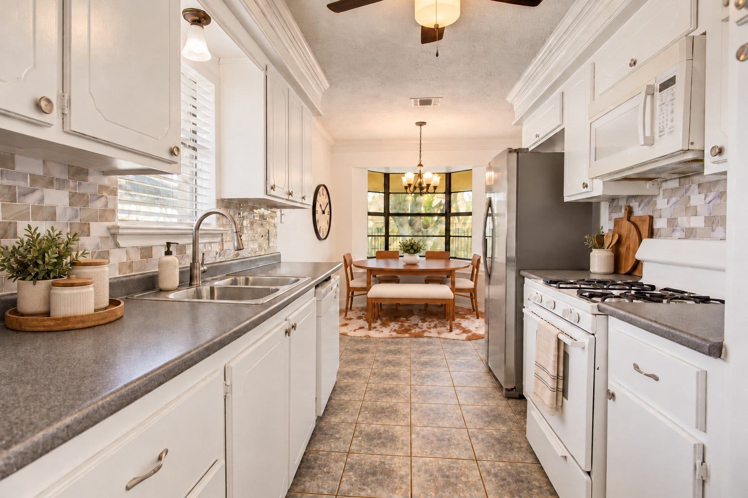 15127 Mcconn Street, Houston, TX 77598 Another view of the kitchen and dining area *virtually staged*