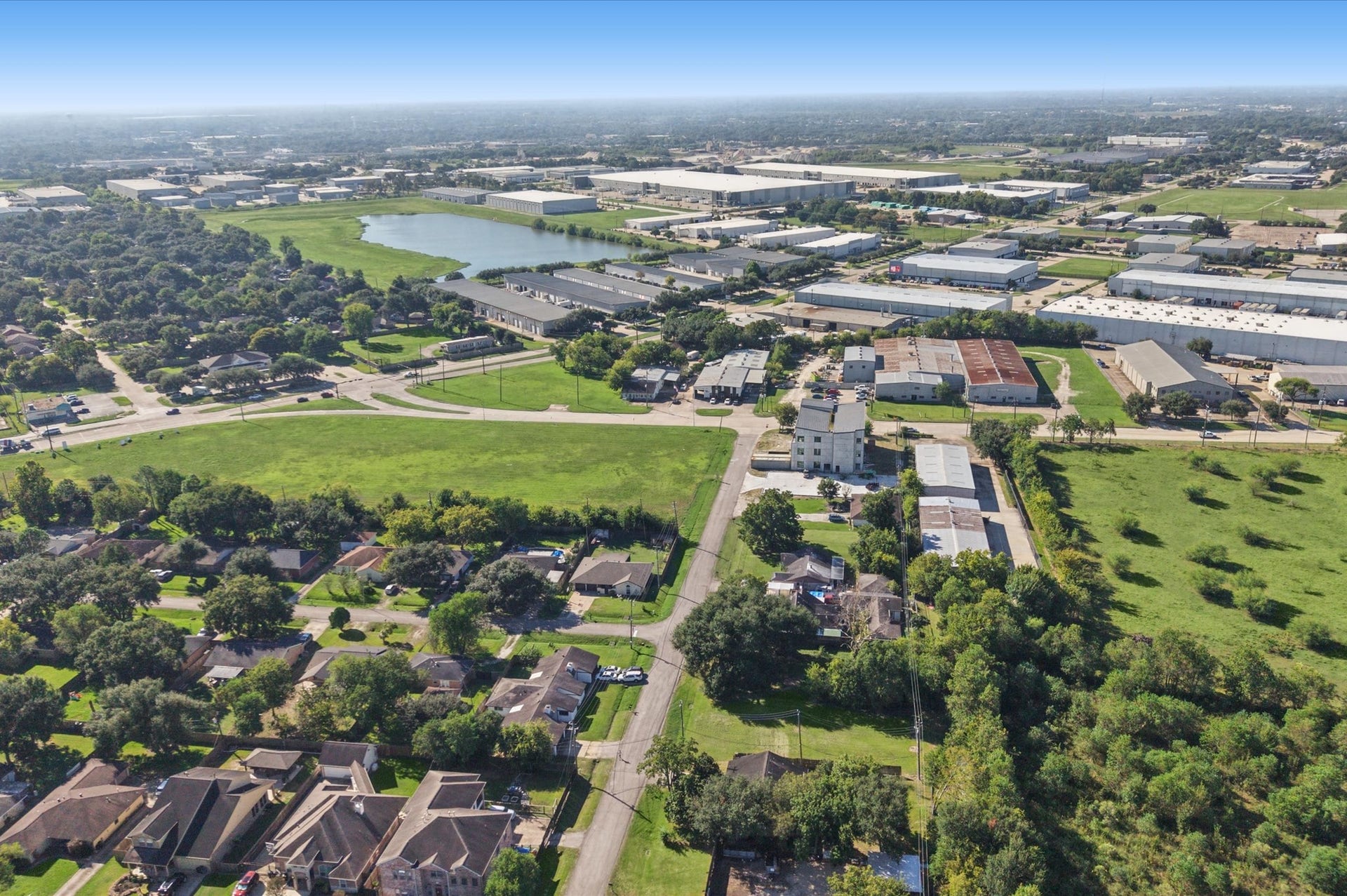 This view is looking North. The property behind this lot is owned by a religious organization.