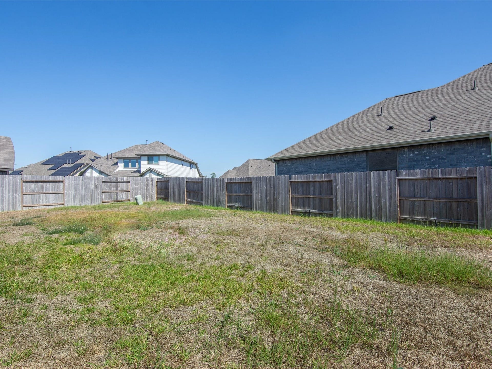 Spacious backyard with no direct back neighbor overlooking