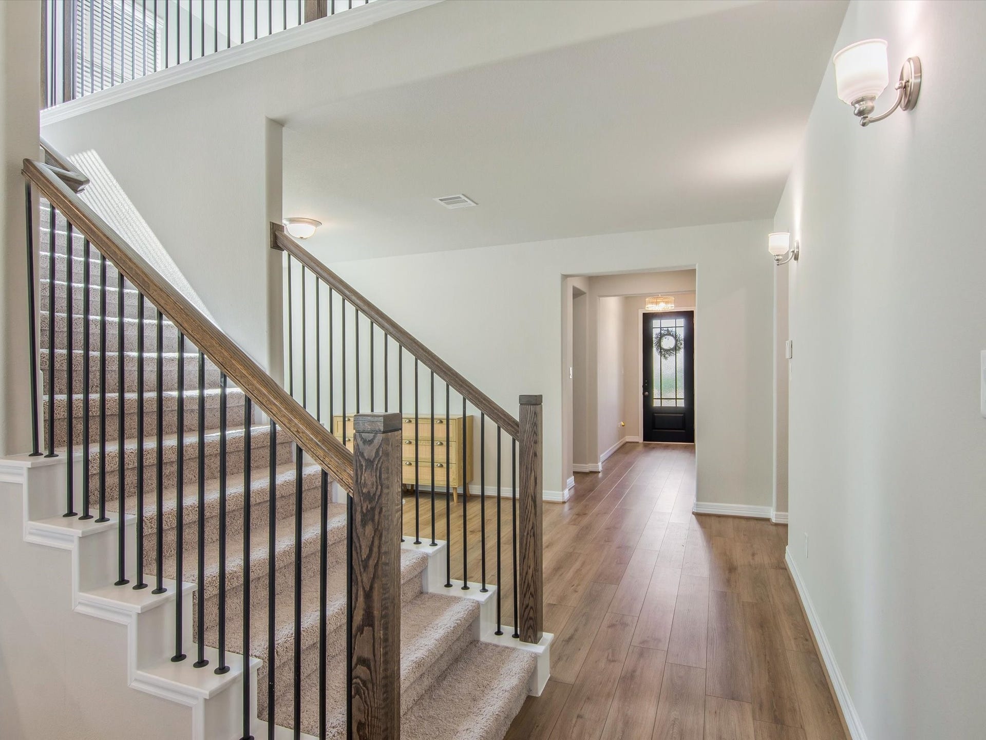 Very open floorplan with a straight view from the front door.